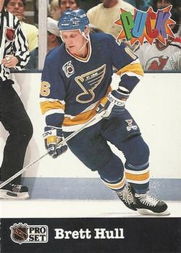 #24 Brett Hull - St. Louis Blues - 1991-92 Pro Set PUCK Hockey