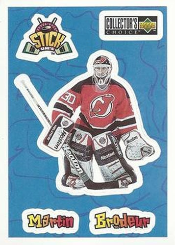 #S24 Martin Brodeur - New Jersey Devils - 1996-97 Collector's Choice - Stick-Ums Hockey