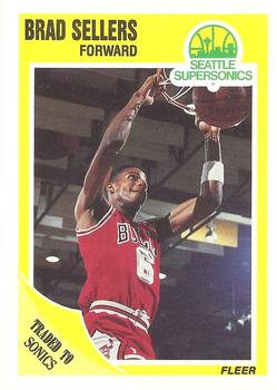 #24 Brad Sellers - Seattle SuperSonics - 1989-90 Fleer Basketball