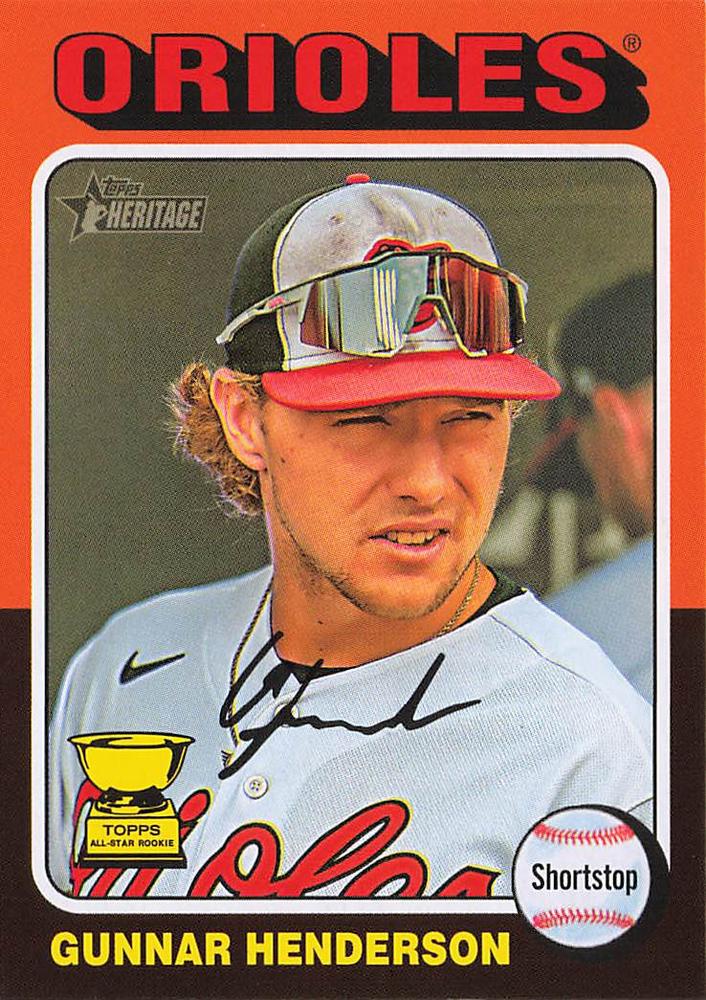 #24 Gunnar Henderson - Baltimore Orioles - 2024 Topps Heritage Baseball