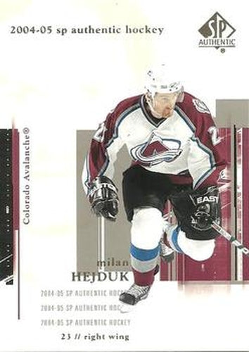 #24 Milan Hejduk - Colorado Avalanche - 2004-05 SP Authentic Hockey