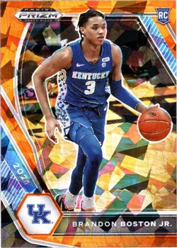 #24b Brandon Boston Jr. - Kentucky Wildcats - 2021 Panini Prizm Draft Picks - Orange Ice Basketball