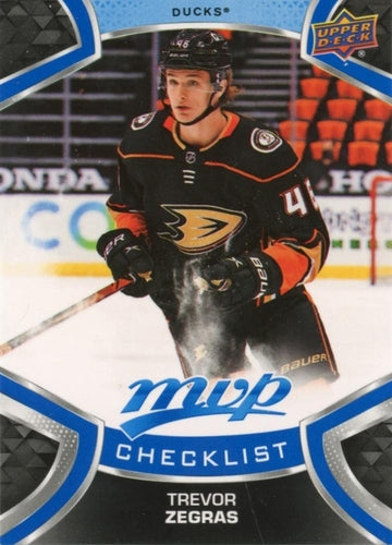 #250 Trevor Zegras - Anaheim Ducks - 2021-22 Upper Deck MVP - Blue Hockey