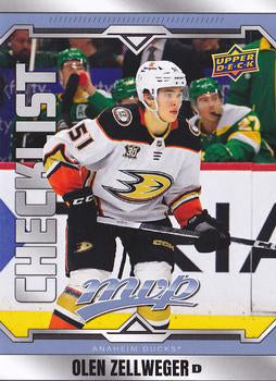 #250 Olen Zellweger - Anaheim Ducks - 2024-25 Upper Deck MVP Hockey