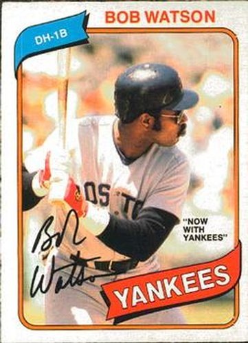 #250 Bob Watson - New York Yankees - 1980 O-Pee-Chee Baseball