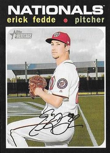 #250 Erick Fedde - Washington Nationals - 2020 Topps Heritage Baseball