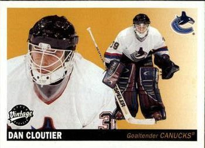 #250 Dan Cloutier - Vancouver Canucks - 2002-03 Upper Deck Vintage Hockey