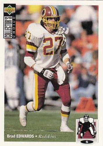 #250 Brad Edwards - Washington Redskins - 1994 Collector's Choice Football