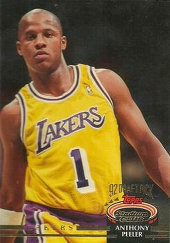 #250 Anthony Peeler - Los Angeles Lakers - 1992-93 Stadium Club Basketball