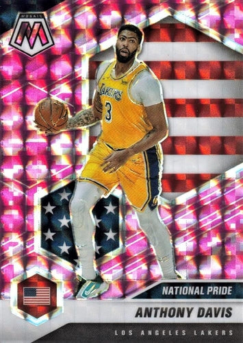 #250 Anthony Davis - Los Angeles Lakers - 2020-21 Panini Mosaic - Mosaic Camo Pink Basketball