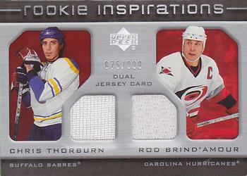 #251 Chris Thorburn / Rod Brind'Amour - Buffalo Sabres / Carolina Hurricanes - 2005-06 Upper Deck Rookie Update Hockey
