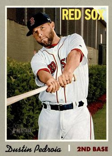 #251 Dustin Pedroia - Boston Red Sox - 2019 Topps Heritage Baseball