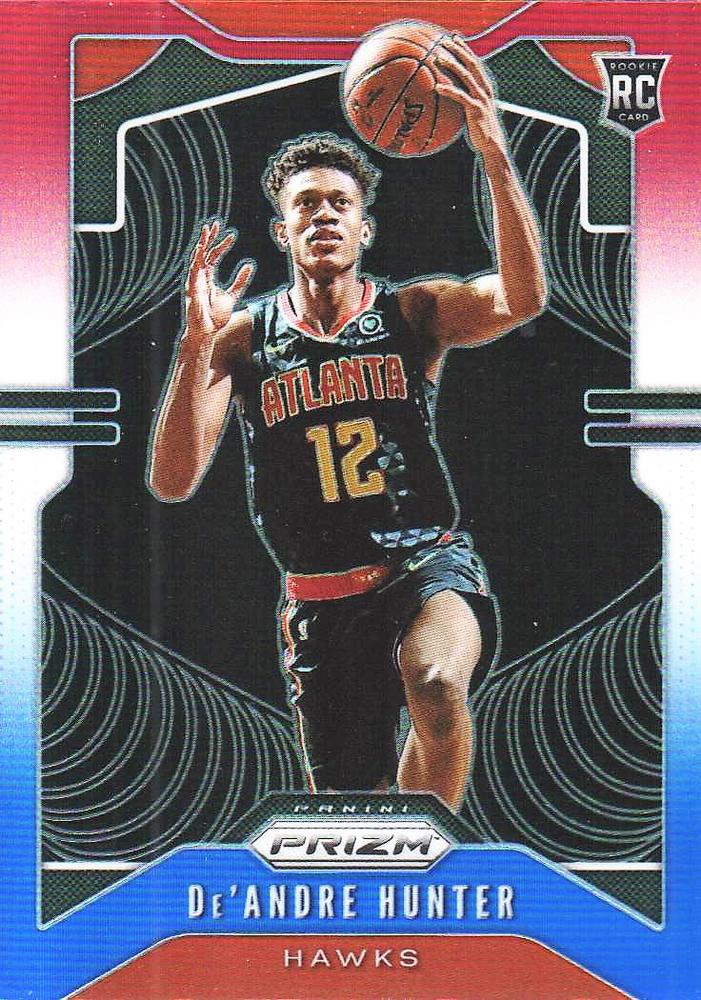 #251 De'Andre Hunter - Atlanta Hawks - 2019-20 Panini Prizm - Prizms Red White and Blue Basketball