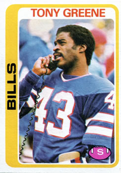 #251 Tony Greene - Buffalo Bills - 1978 Topps Football