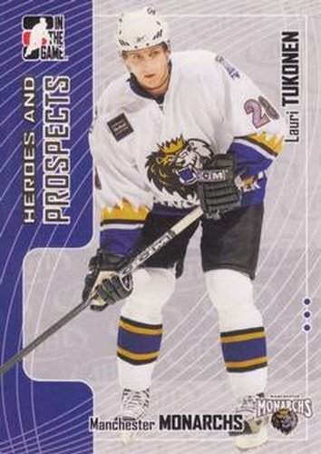#251 Lauri Tukonen - Manchester Monarchs - 2005-06 In The Game Heroes and Prospects Hockey