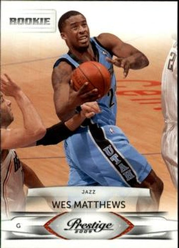 #251 Wesley Matthews - Utah Jazz - 2009-10 Panini Prestige Basketball