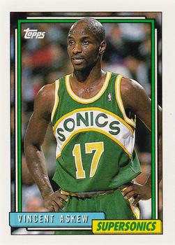 #251 Vincent Askew - Seattle Supersonics - 1992-93 Topps Basketball