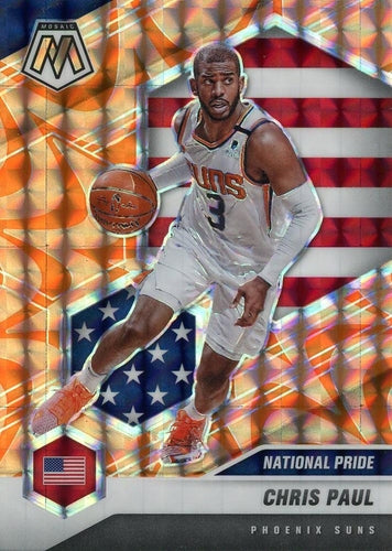 #251 Chris Paul - Phoenix Suns - 2020-21 Panini Mosaic - Mosaic Reactive Orange Basketball