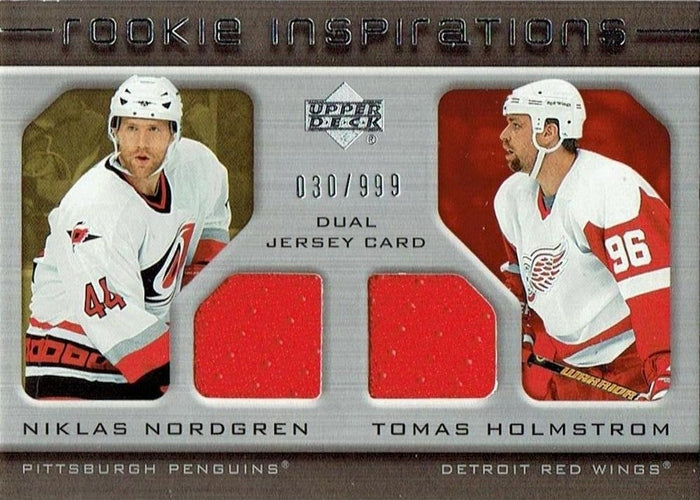#252 Niklas Nordgren / Tomas Holmstrom - Pittsburgh Penguins / Detroit Red Wings - 2005-06 Upper Deck Rookie Update Hockey