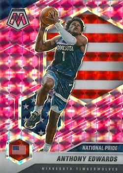 #252 Anthony Edwards - Minnesota Timberwolves - 2020-21 Panini Mosaic - Mosaic Camo Pink Basketball
