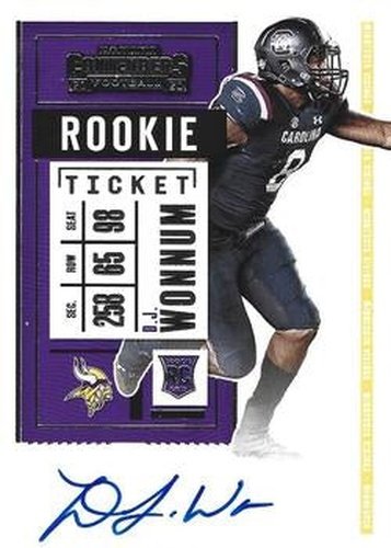 #252 D.J. Wonnum - Minnesota Vikings - 2020 Panini Contenders Football