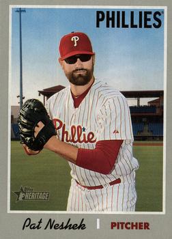 #252 Pat Neshek - Philadelphia Phillies - 2019 Topps Heritage Baseball