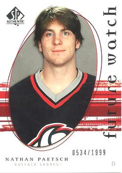 #252 Nathan Paetsch - Buffalo Sabres - 2005-06 SP Authentic Hockey