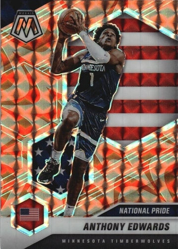 #252 Anthony Edwards - Minnesota Timberwolves - 2020-21 Panini Mosaic - Mosaic Reactive Orange Basketball