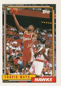 #252 Travis Mays - Atlanta Hawks - 1992-93 Topps Basketball