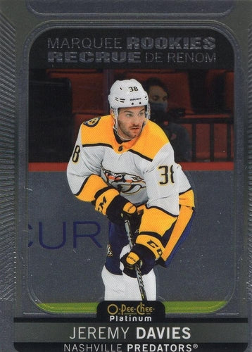 #252 Jeremy Davies - Nashville Predators - 2021-22 O-Pee-Chee Platinum Hockey