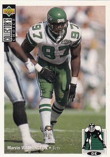 #252 Marvin Washington - New York Jets - 1994 Collector's Choice Football