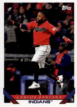 #252 Carlos Santana - Cleveland Indians - 2019 Topps Archives Baseball