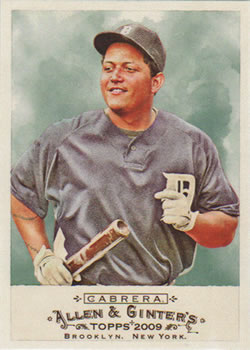 #253 Miguel Cabrera - Detroit Tigers - 2009 Topps Allen & Ginter Baseball