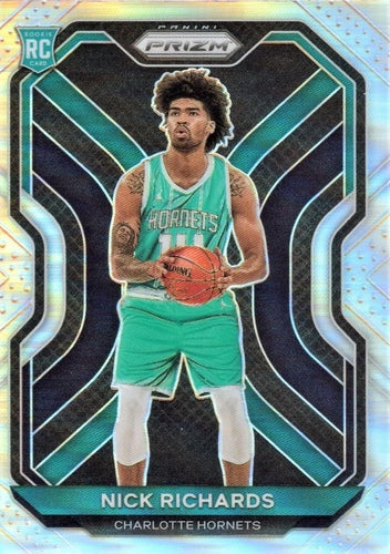 #253 Nick Richards - Charlotte Hornets - 2020-21 Panini Prizm - Silver Prizms Basketball