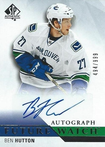 #253 Ben Hutton - Vancouver Canucks - 2015-16 SP Authentic Hockey