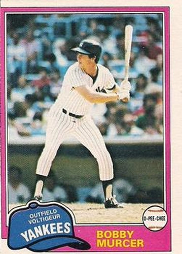 #253 Bobby Murcer - New York Yankees - 1981 O-Pee-Chee - Gray Back Baseball