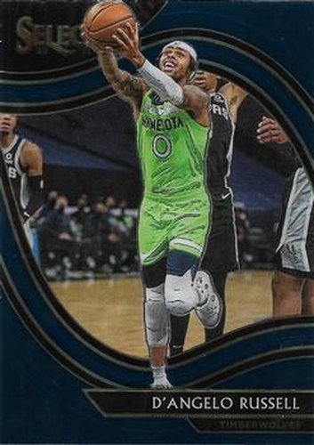 #253 D'Angelo Russell - Minnesota Timberwolves - 2020-21 Panini Select - Blue Basketball