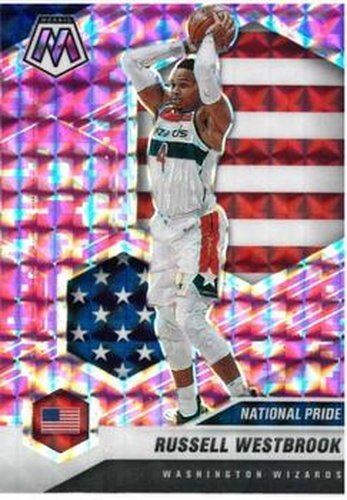 #253 Russell Westbrook - Washington Wizards - 2020-21 Panini Mosaic - Mosaic Camo Pink Basketball