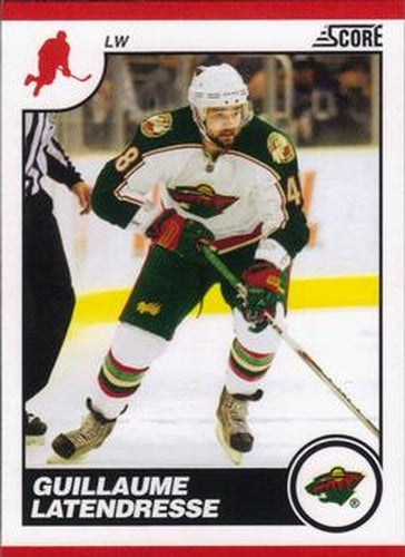 #254 Guillaume Latendresse - Minnesota Wild - 2010-11 Score Hockey