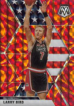 #254 Larry Bird - USA - 2019-20 Panini Mosaic - Reactive Orange Basketball