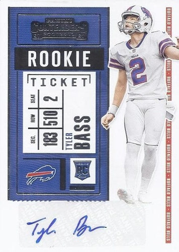 #254 Tyler Bass - Buffalo Bills - 2020 Panini Contenders Football