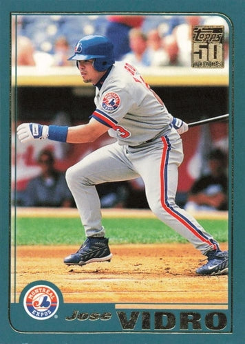 #254 Jose Vidro - Montreal Expos - 2001 Topps Baseball