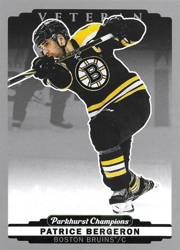 #254 Patrice Bergeron - Boston Bruins - 2022-23 Parkhurst Champions - Silver Hockey