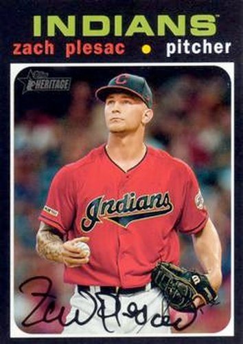 #254 Zach Plesac - Cleveland Indians - 2020 Topps Heritage Baseball