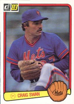 #254 Craig Swan - New York Mets - 1983 Donruss Baseball
