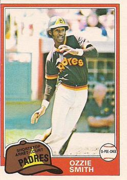 #254 Ozzie Smith - San Diego Padres - 1981 O-Pee-Chee - Gray Back Baseball
