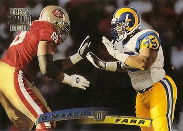 #255 D'Marco Farr - St. Louis Rams - 1996 Stadium Club Football