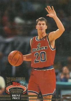 #255 Brent Price - Washington Bullets - 1992-93 Stadium Club Basketball