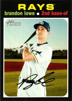 #255 Brandon Lowe - Tampa Bay Rays - 2020 Topps Heritage Baseball