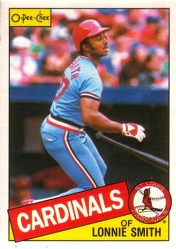 #255 Lonnie Smith - St. Louis Cardinals - 1985 O-Pee-Chee Baseball